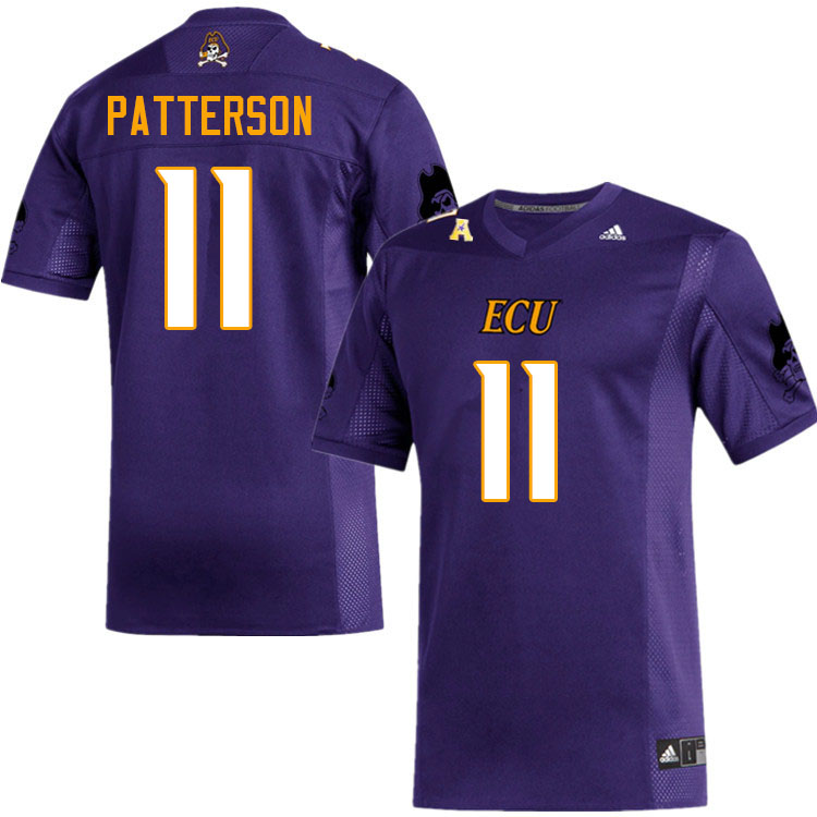 Men #11 Jhari Patterson ECU Pirates College Football Jerseys Sale-Purple